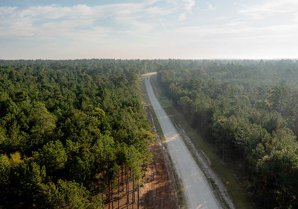 Building on land in Texas